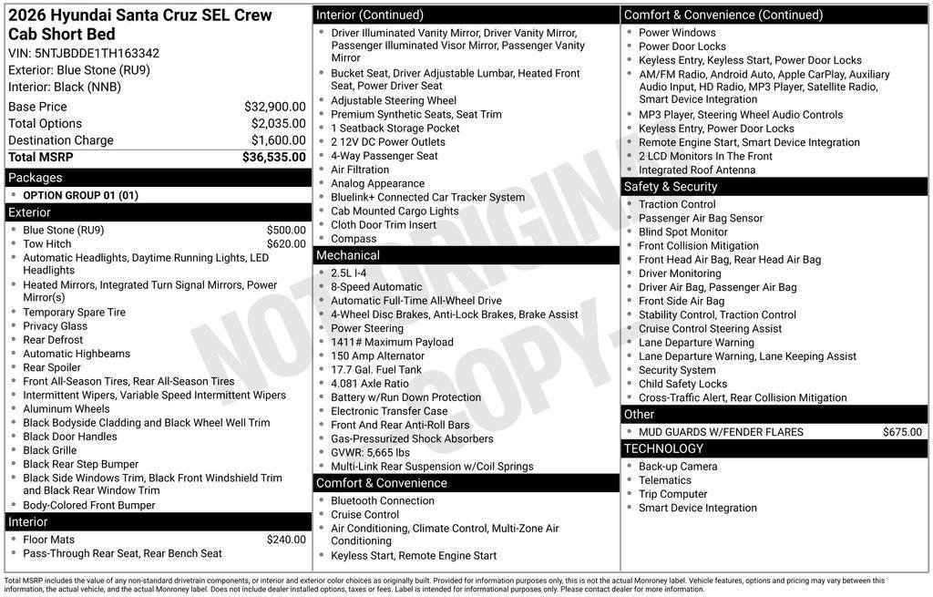 New 2026 Blue Hyundai SEL AWD image 23