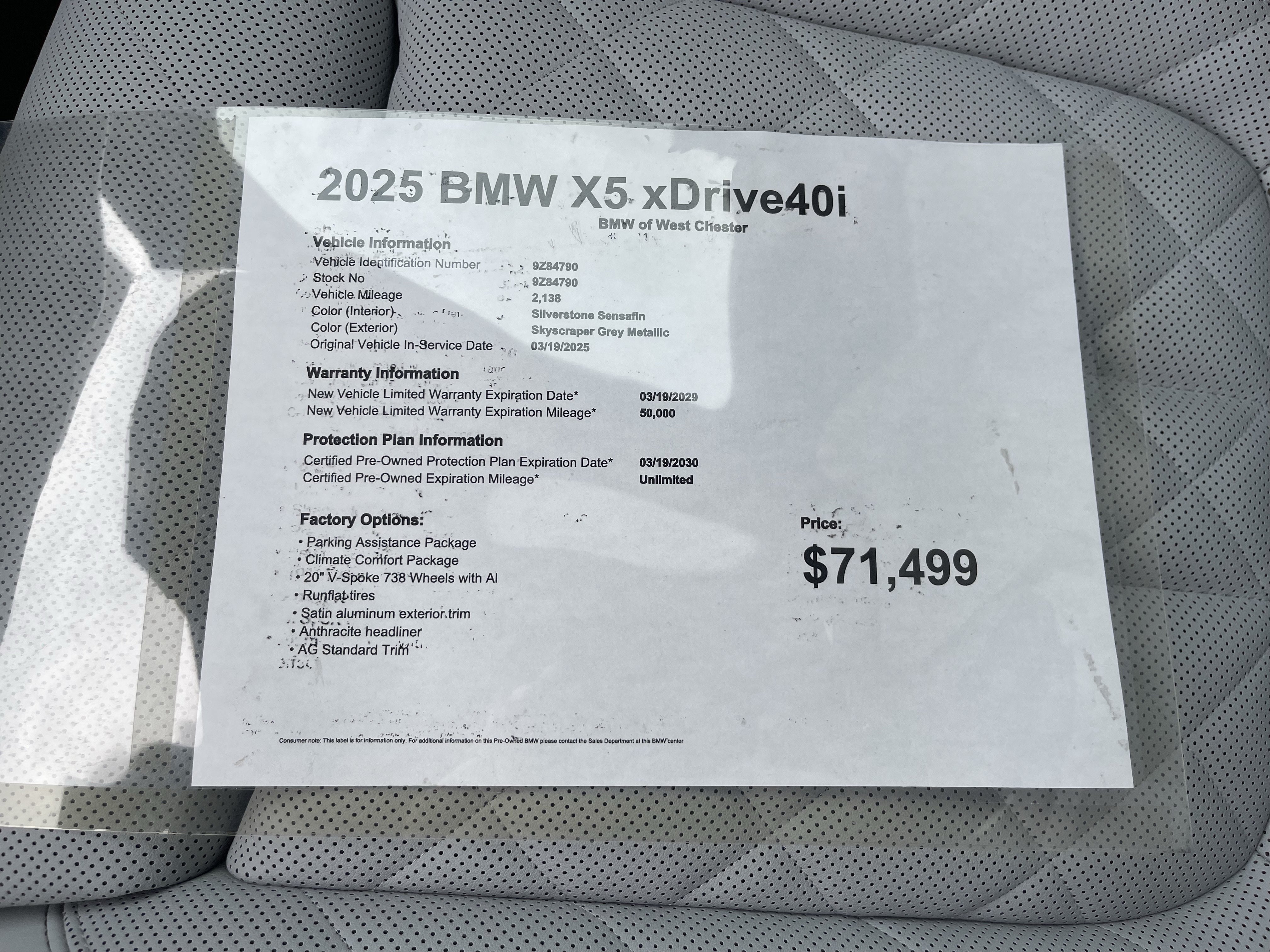 Certified Used 2025 Skyscraper Grey Metallic BMW xDrive40i image 19