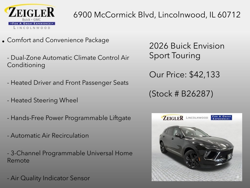 New 2026 Ebony Twilight Metallic Buick Sport Touring image 6