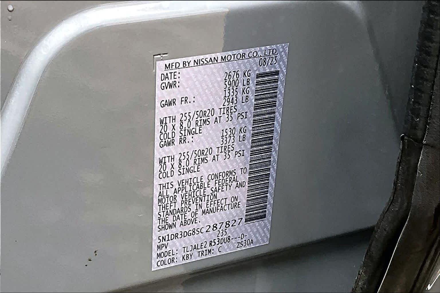 Used 2025 Boulder Gray Pearl Nissan Platinum image 35