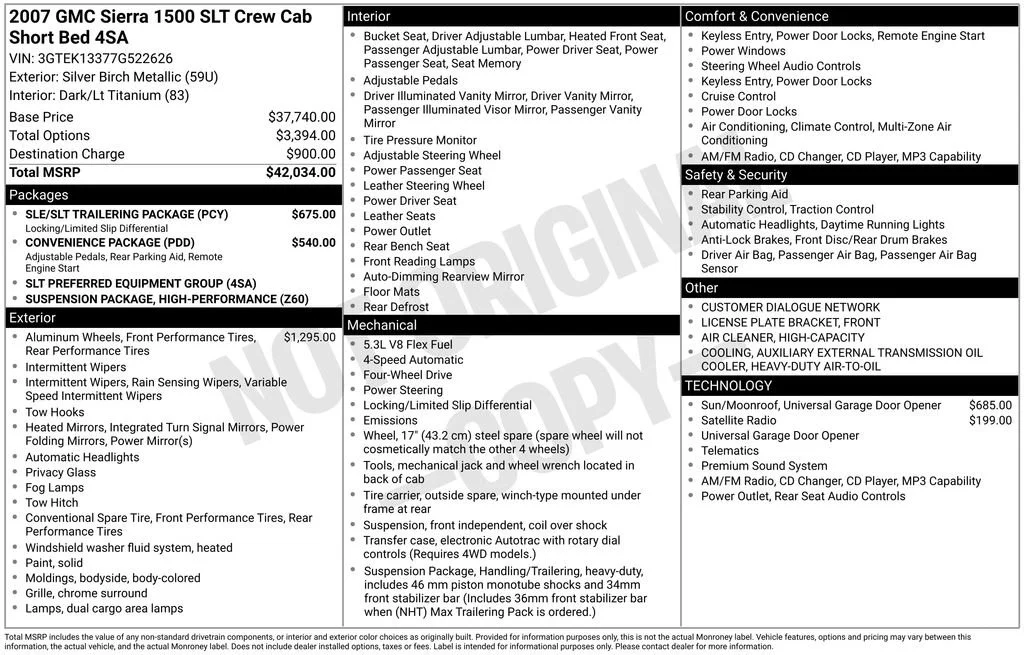 2007 GMC Sierra 4WD Crew Cab SLT SWB's photo