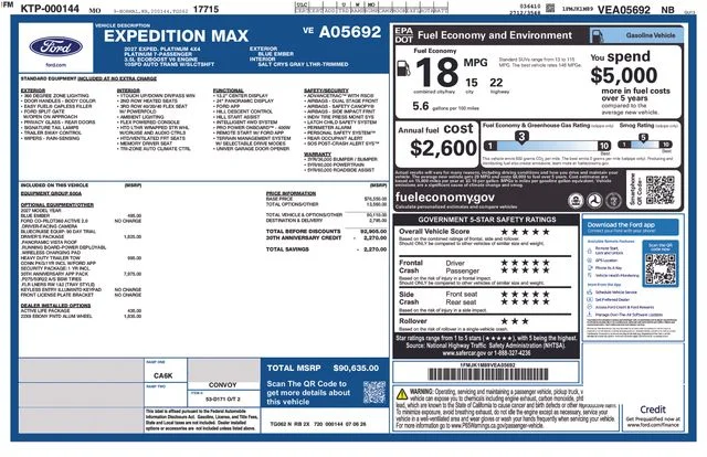 New 2027 Blue Ember Metallic Ford MAX Platinum image 51