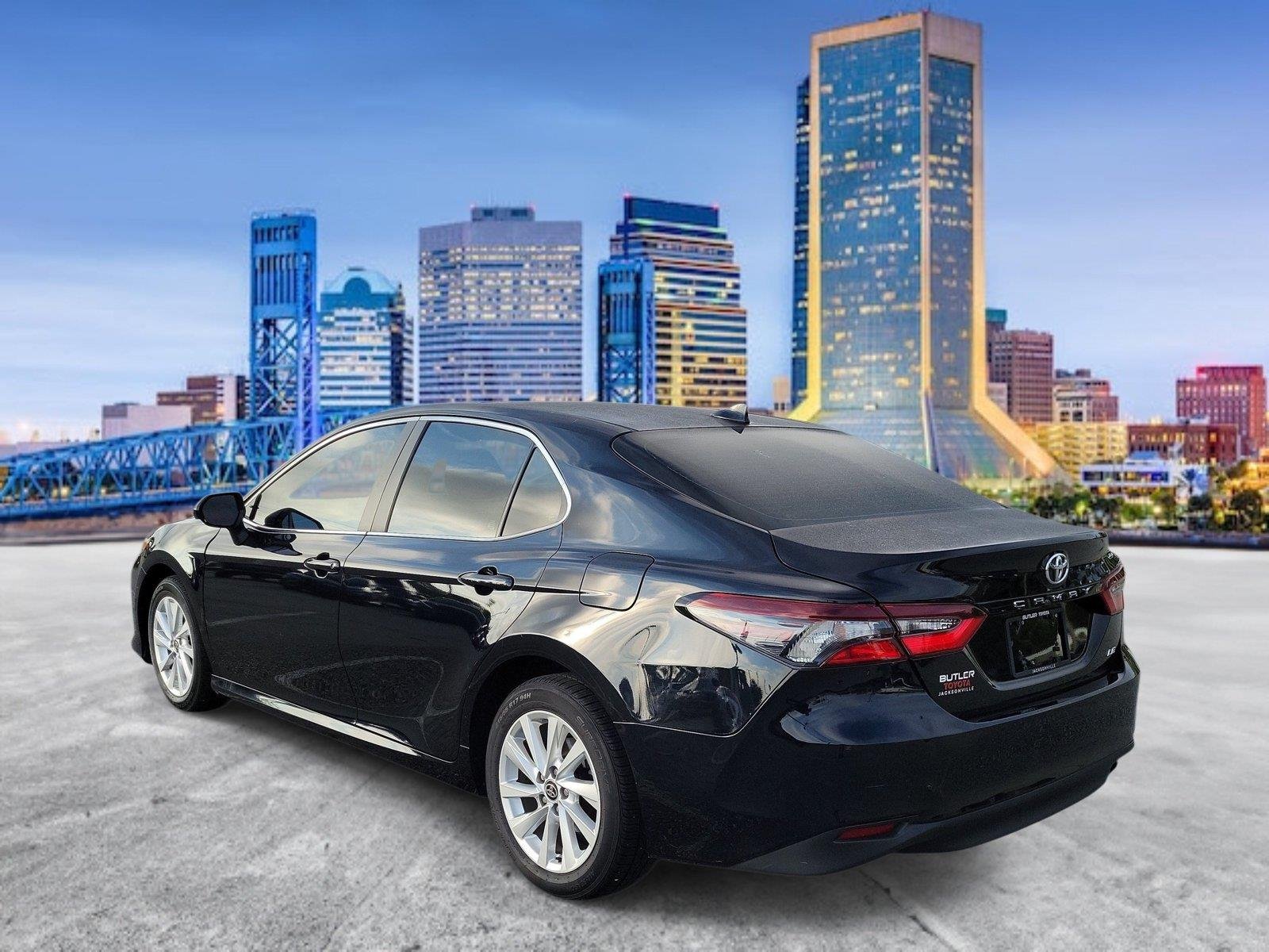 Used 2023 Midnight Black Metallic Toyota LE image 2