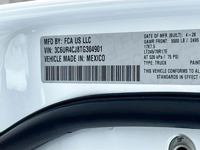 New 2026 Bright White Clear-Coat Exterior Paint RAM Tradesman image 19
