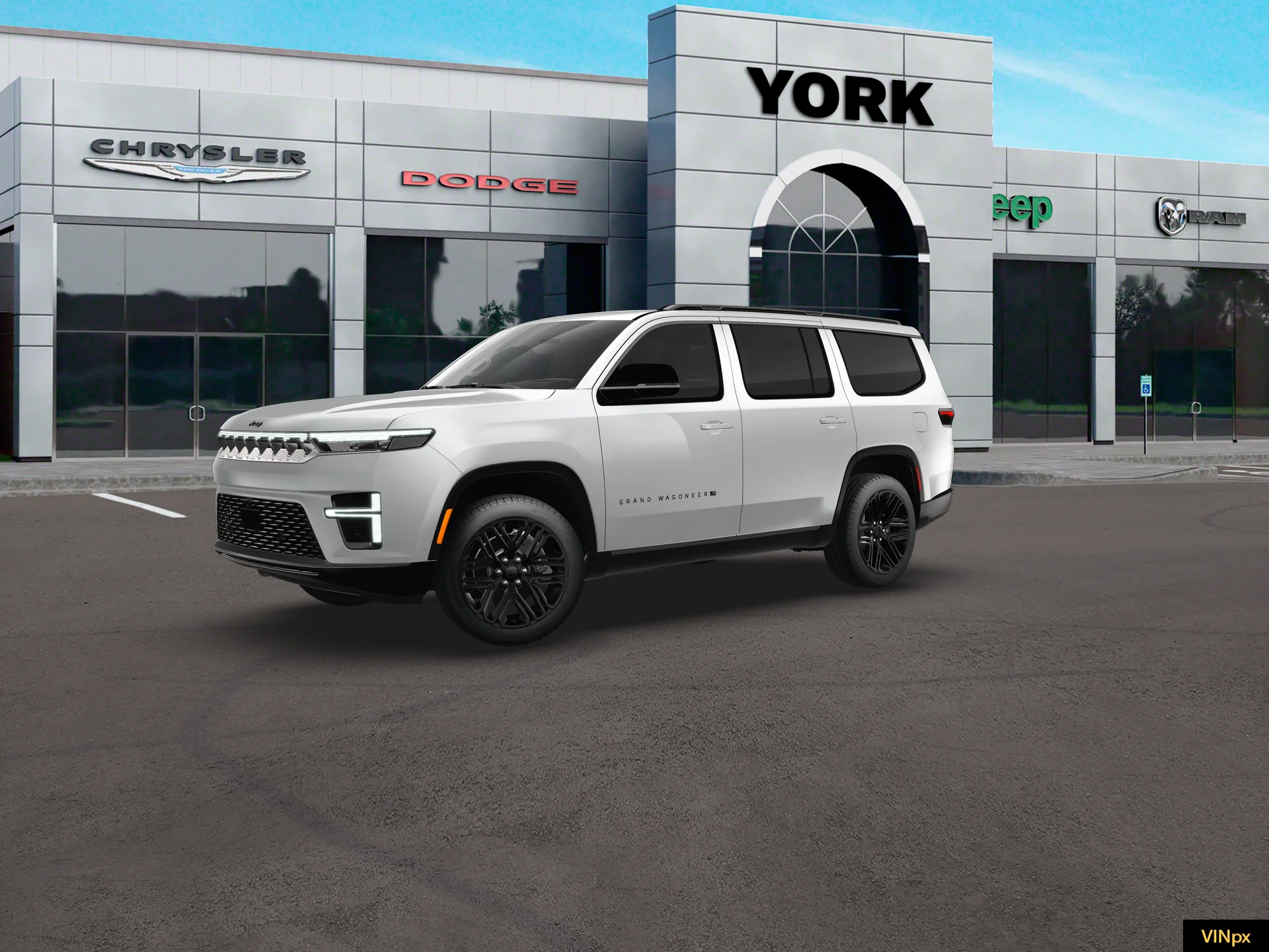 New 2026 Bright White Clear-Coat Exterior Paint Jeep Grand Wagoneer image 14