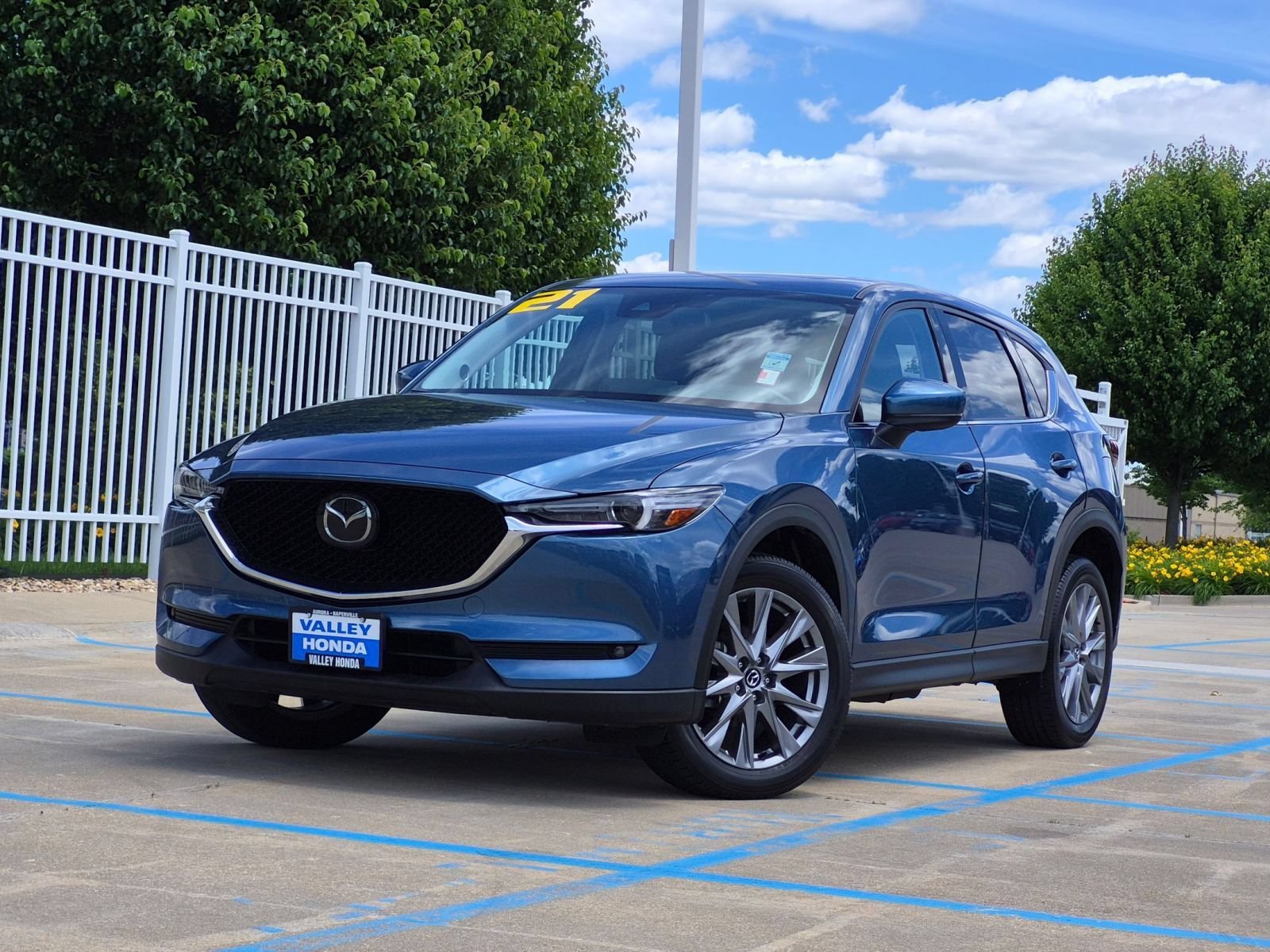 Used 2021 Eternal Blue Mica Mazda Grand Touring AWD image 2