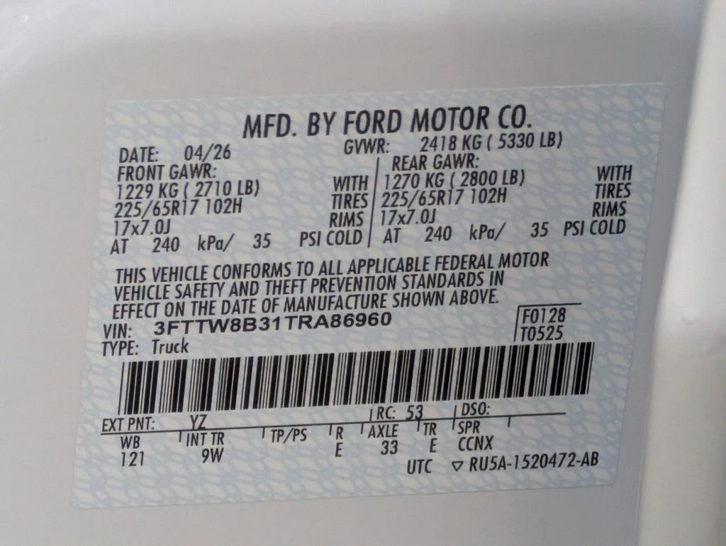 New 2026 White Ford XL image 21