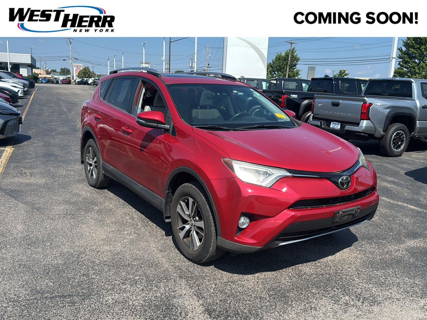 Used 2017 Barcelona Red Metallic Toyota XLE image 1
