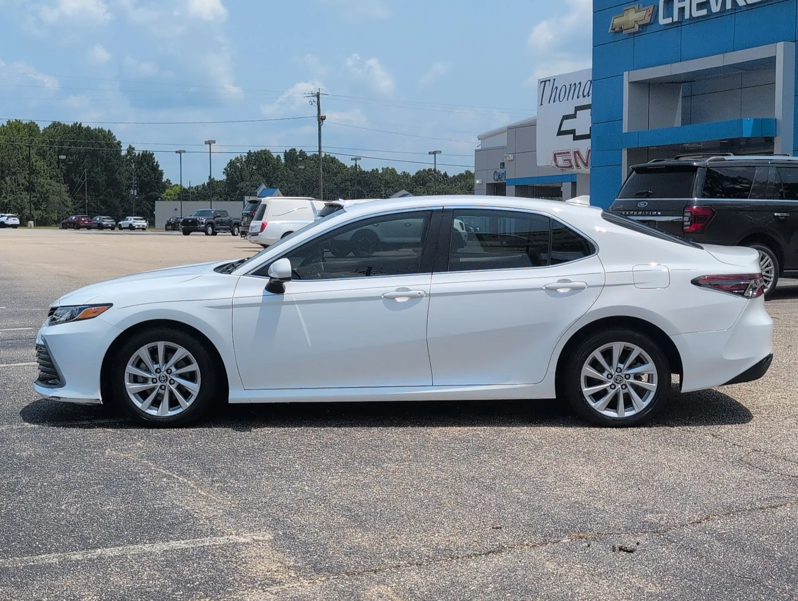 Used 2021 White Toyota LE image 2