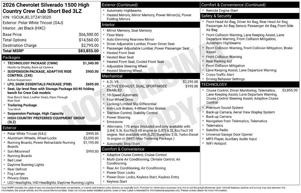 2026 Chevrolet Silverado 1500 High Country - Photo 5