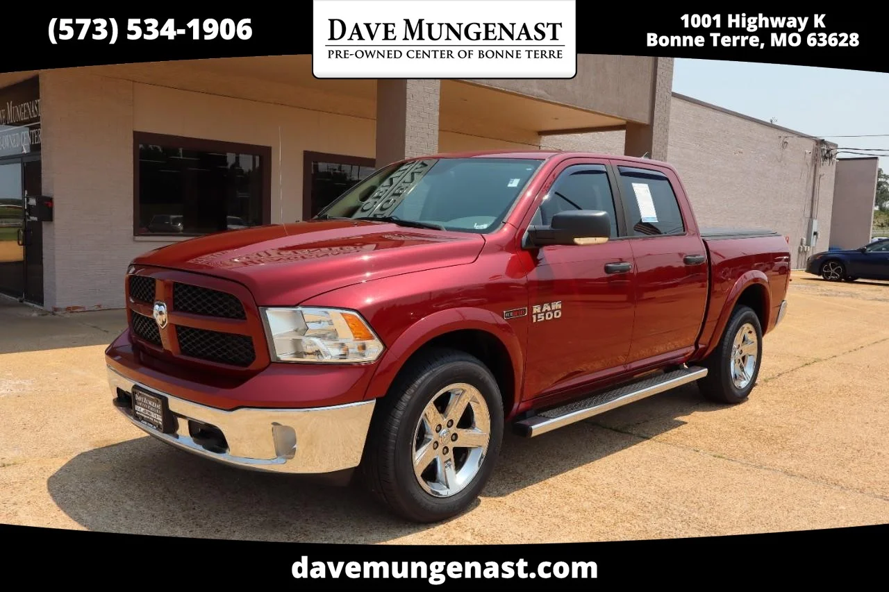 Used 2015 Deep Cherry Red Crystal Pearl Coat/Black Clear Coat Ram Outdoorsman image 1