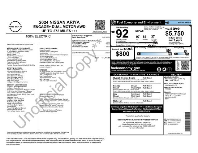 Certified Used 2024 Gray Nissan ENGAGE+ e-4ORCE image 4