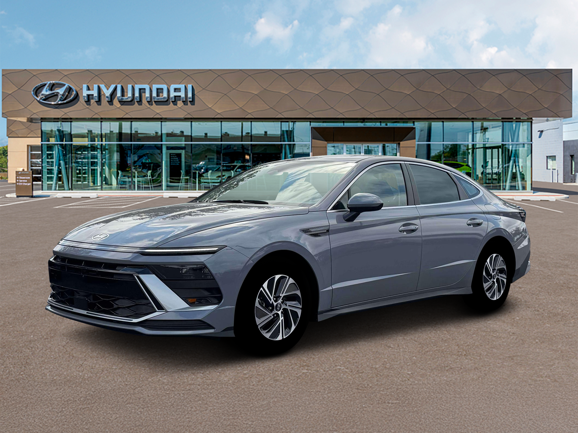 Blue 2026 Hyundai Sonata Hybrid Sedan Front-Wheel Drive 6-Speed Automatic