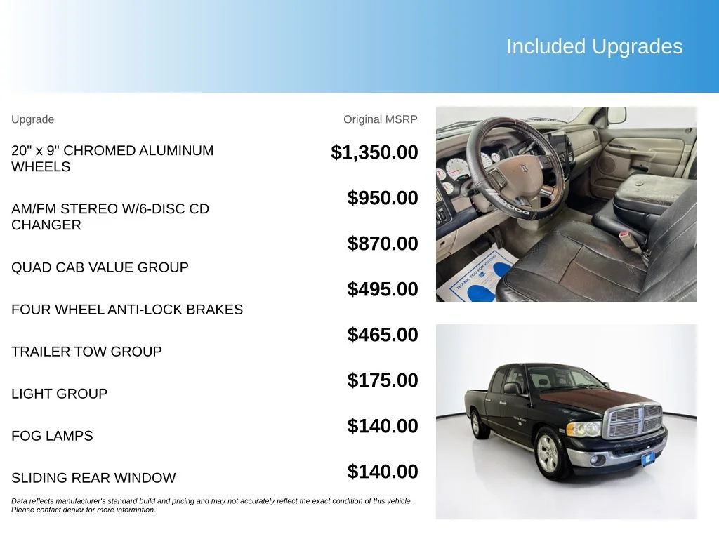 Used 2004 Black Dodge SLT image 5