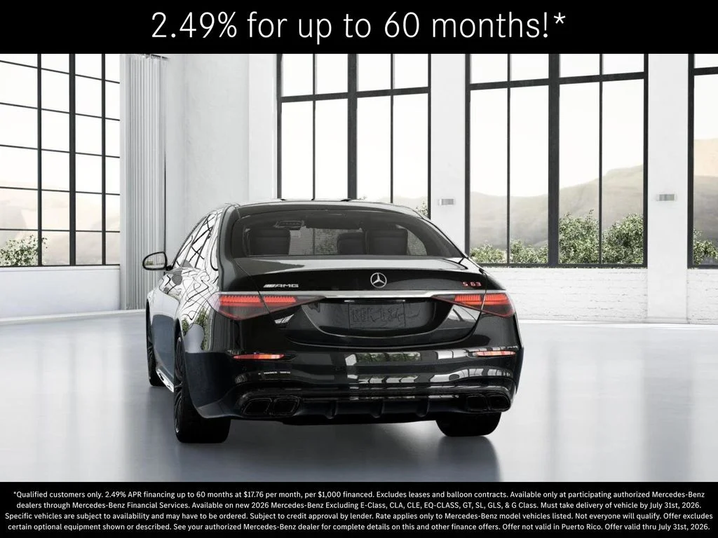 New 2026 Obsidian Black Metallic Mercedes-Benz AMG® S 63 E 4MATIC Sedan image 26