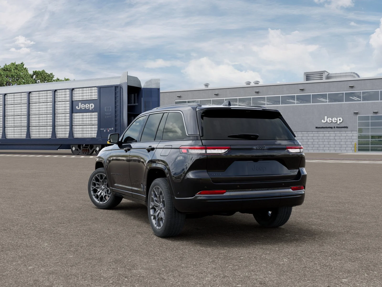 New 2026 Diamond Black Crystal Pearl-Coat Exterior Paint Jeep Summit IN-TRANSIT image 3