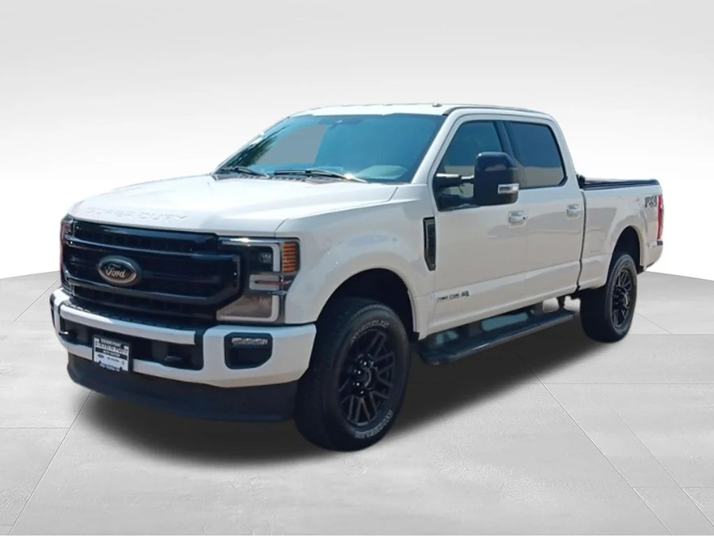 Used 2022 Star White Metallic Tri-Coat Ford Lariat image 3