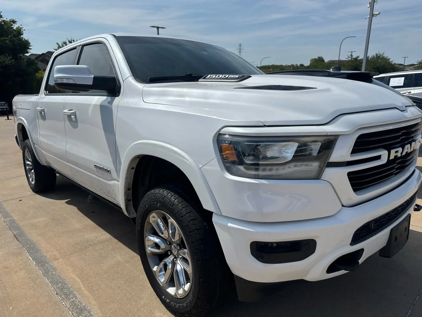 Used 2020 Ivory White Tri-Coat Pearlcoat Ram Laramie image 2