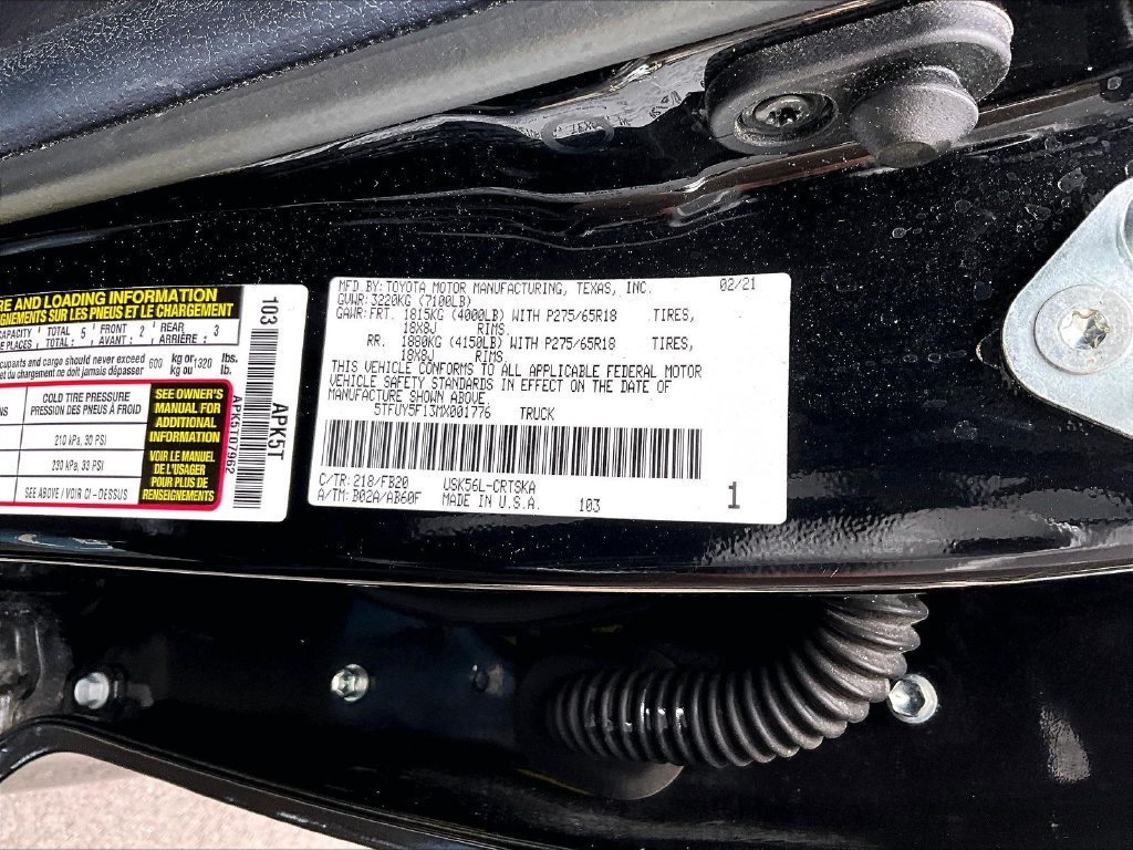 Used 2021 Black Toyota SR5 image 28