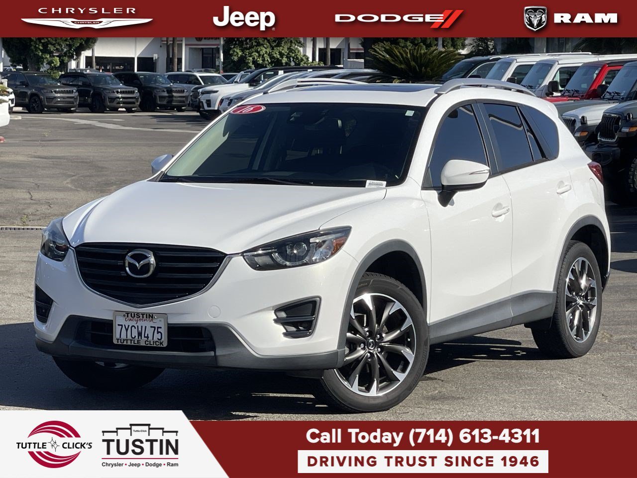 Used 2016 Crystal White Pearl Mica Mazda Grand Touring image 1