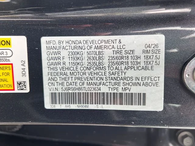 New 2026 Meteorite Gray Metallic Honda Sport-L image 18