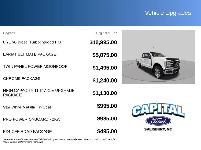 Used 2024 White Ford Lariat image 2