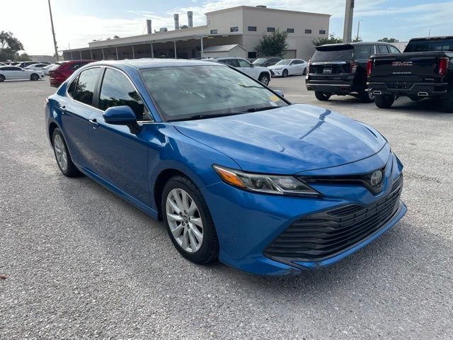 Used 2019 Blue Streak Metallic Toyota LE image 1