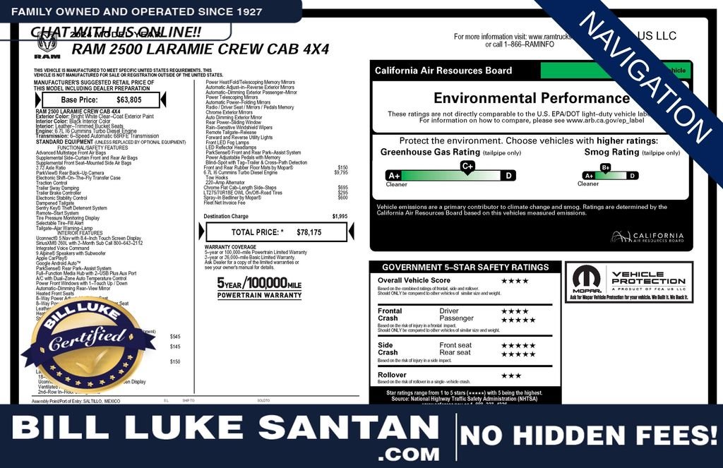 Certified Pre-Owned 2024 Ram 2500 Laramie 4WD 4D Crew Cab
