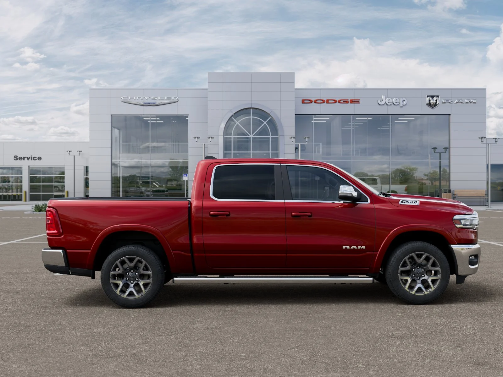 New 2026 Molten Red Pearl-Coat Exterior Paint RAM Laramie image 21