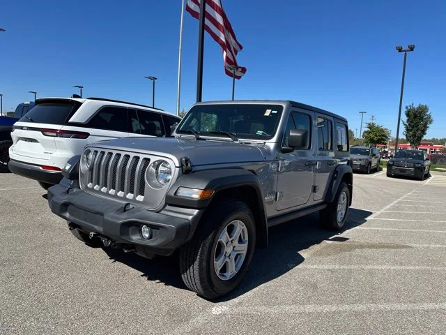 Certified Used 2021 Silver Jeep Unlimited Sport S image 1
