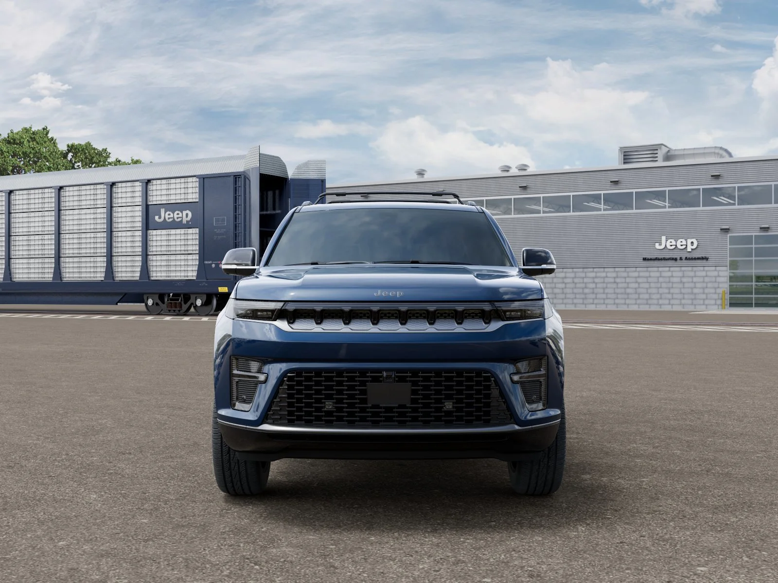 New 2026 Fathom Blue Pearl-Coat Exterior Paint (Late Availability) Jeep BASE image 6