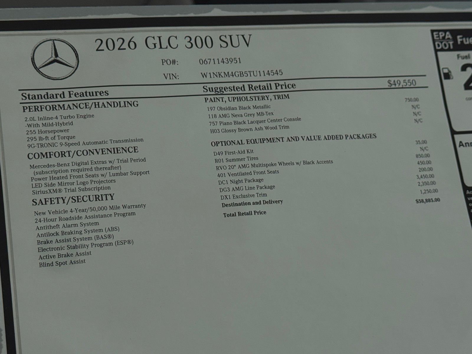 New 2026 Obsidian Black Metallic Mercedes-Benz GLC 300 image 24