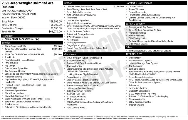 Used 2022 Black Clearcoat Jeep Unlimited Rubicon 4xe image 31
