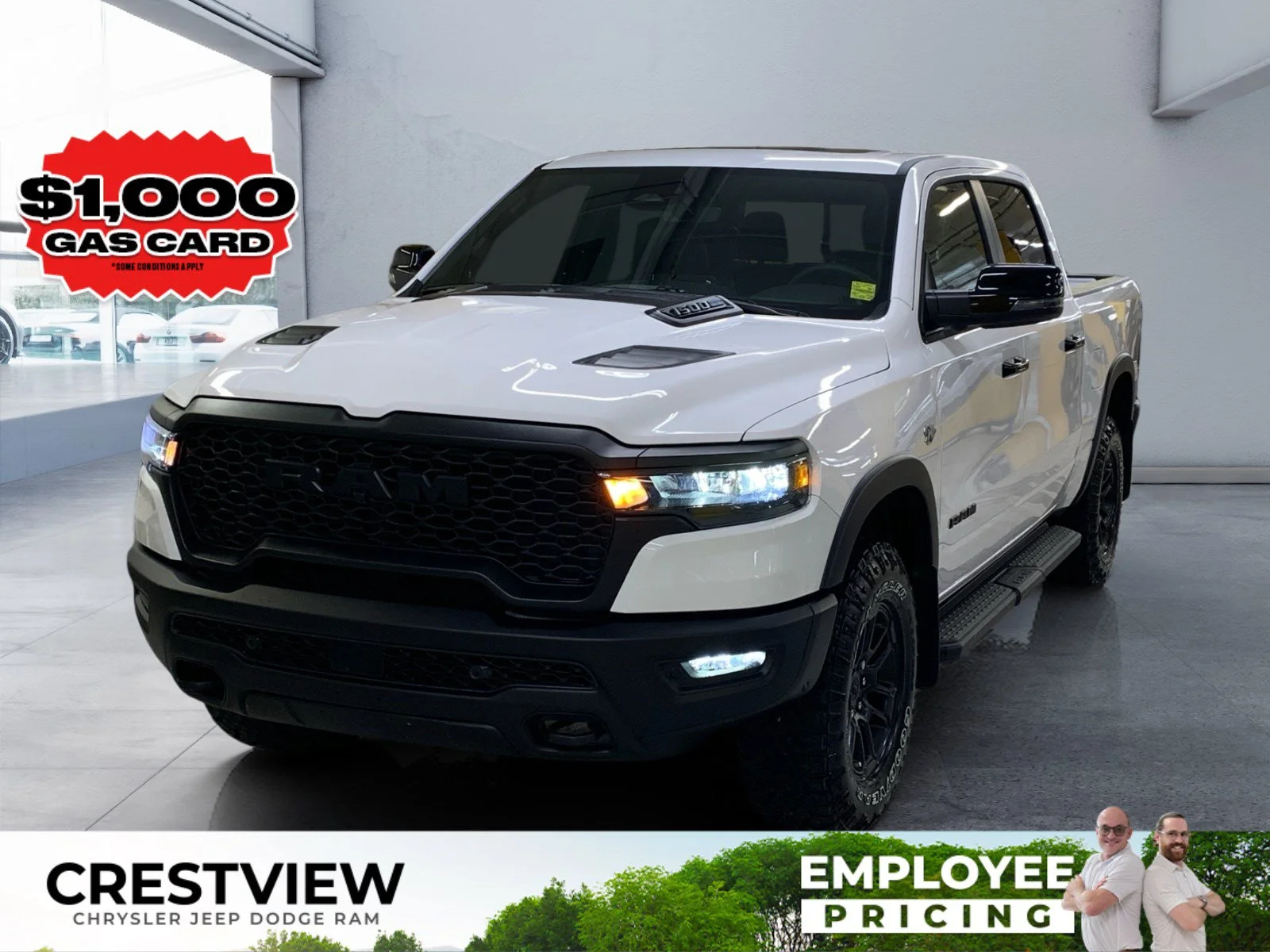 New 2026 Bright White Ram Rebel image 1