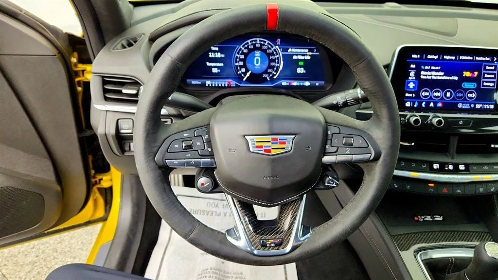 Used 2024 Cyber Yellow Metallic Cadillac 4dr Sedan Blackwing w/ High End Leather Seating & Technology Pkg image 13