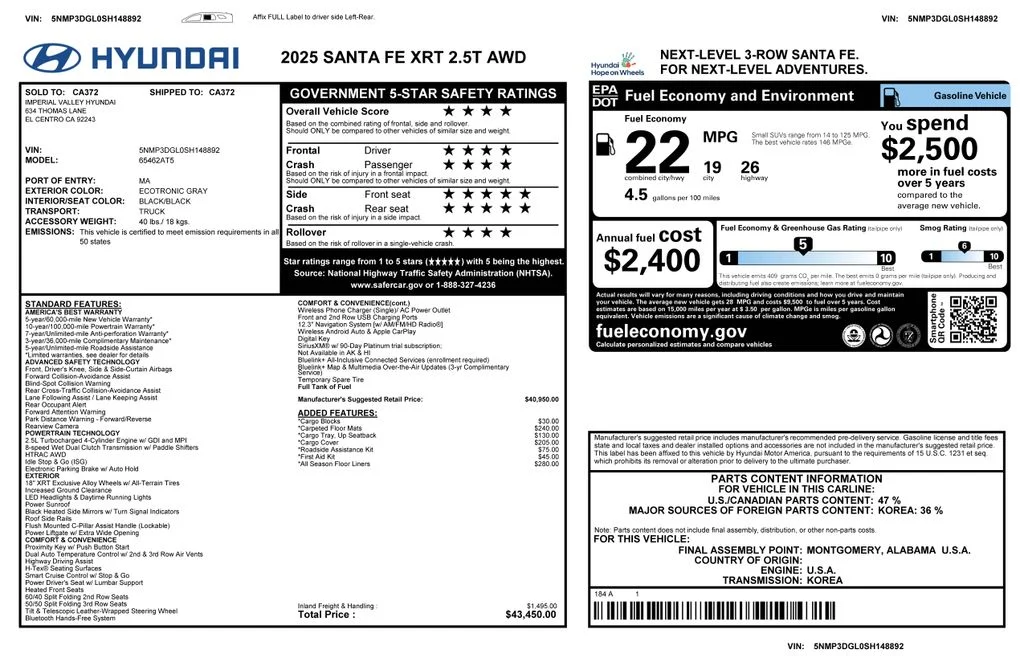 Used 2025 Gray Hyundai XRT image 3
