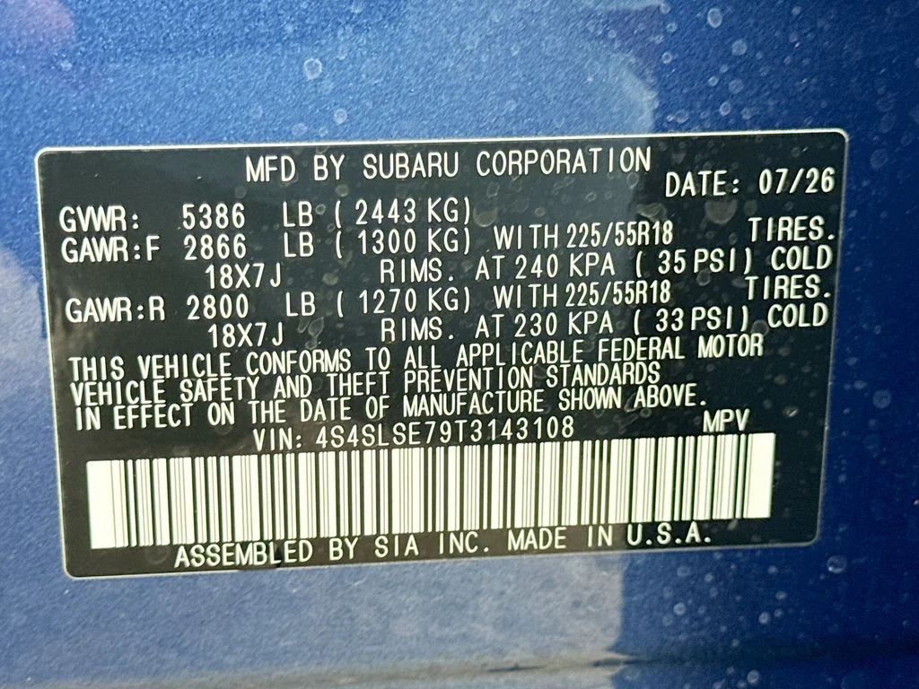 New 2026 DAYBREAK BLUE PEARL Subaru Premium Hybrid image 43