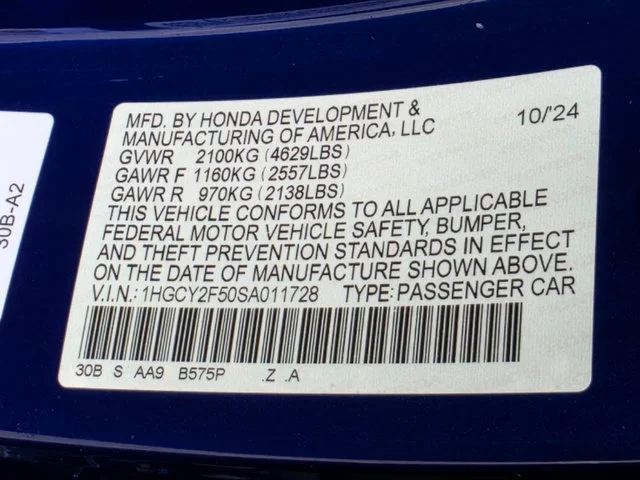 Certified Used 2025 Still Night Pearl Honda Sport image 35