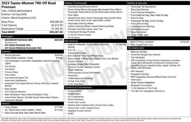 Certified Used 2023 White Toyota TRD Off-Road Premium image 36