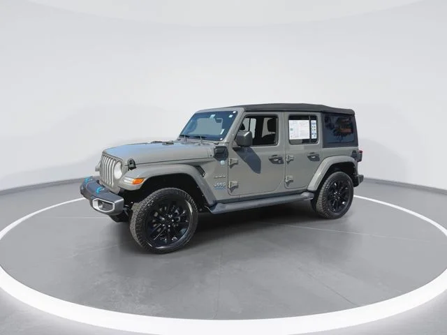 Used 2022 Gray Jeep Unlimited Sahara 4xe image 4