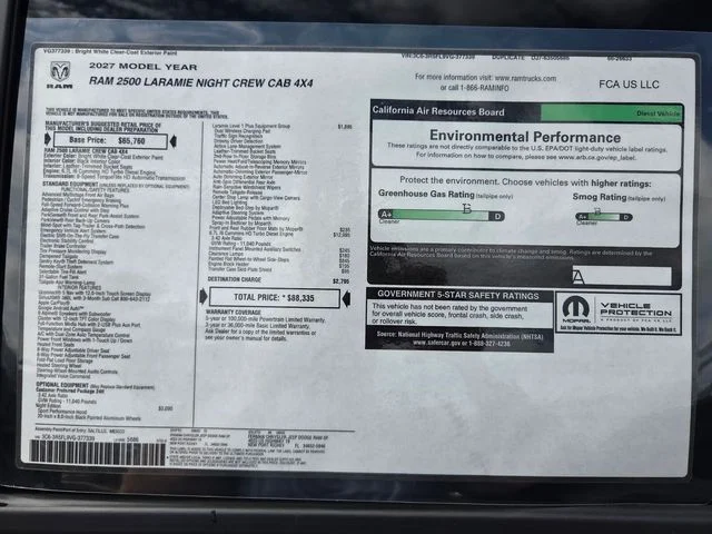 New 2027 Bright White Clearcoat RAM Laramie image 3