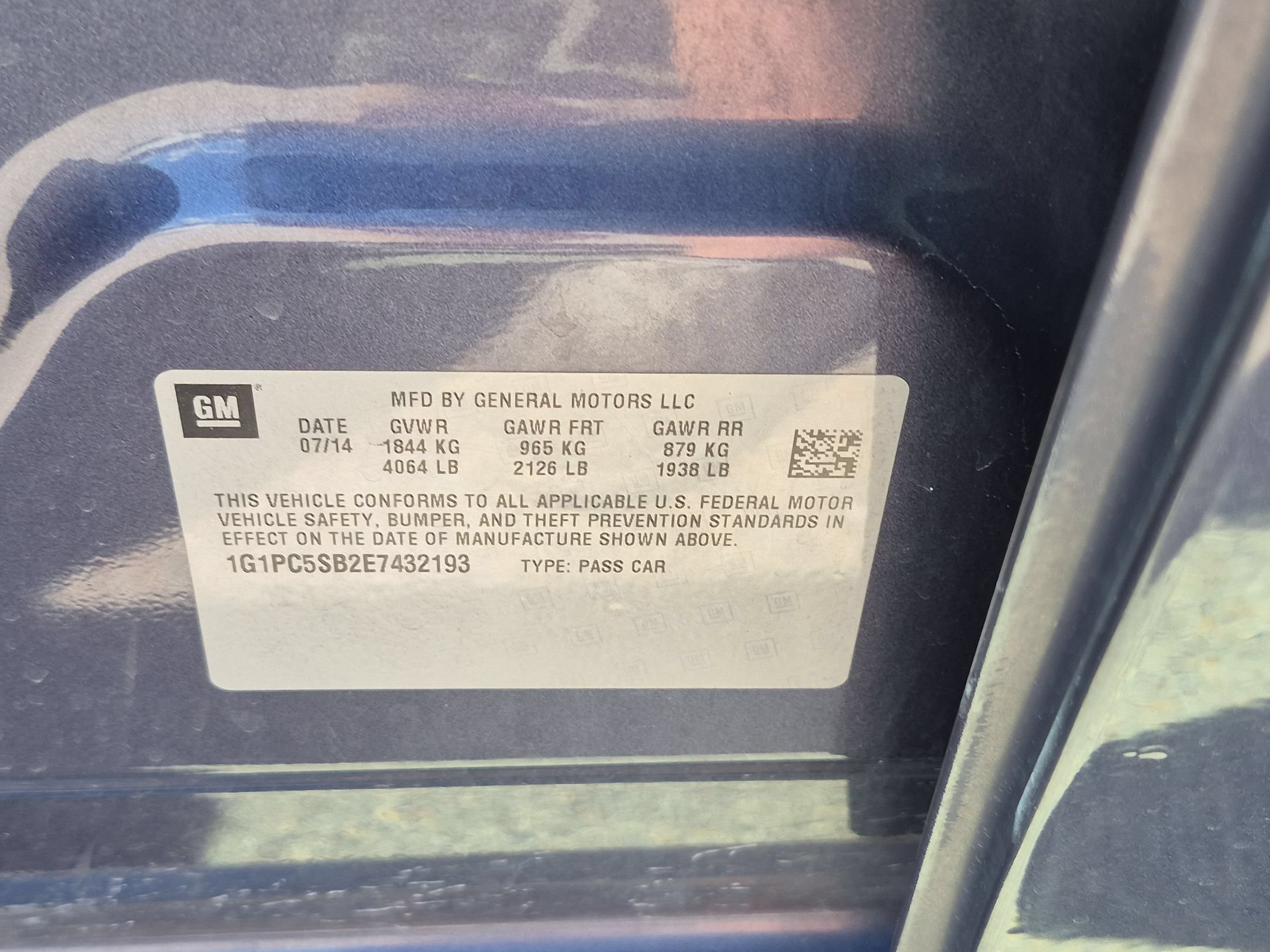 Used 2014 Atlantis Blue Metallic Chevrolet 1LT image 31
