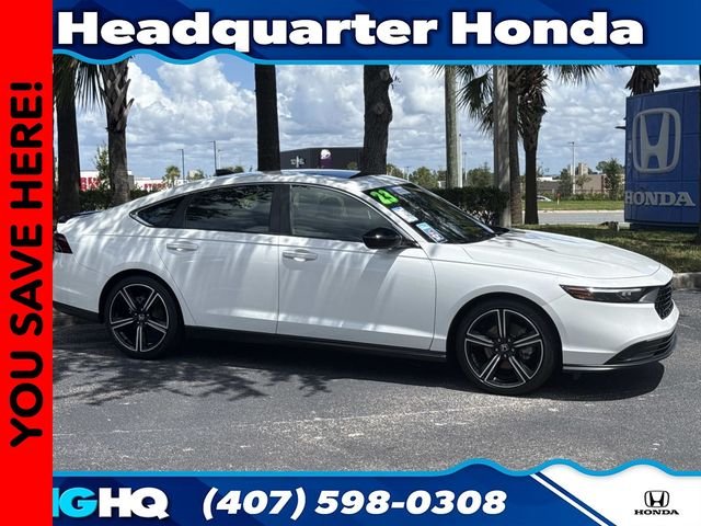 Used 2023 Platinum White Pearl Honda HYBRID SPORT image 1