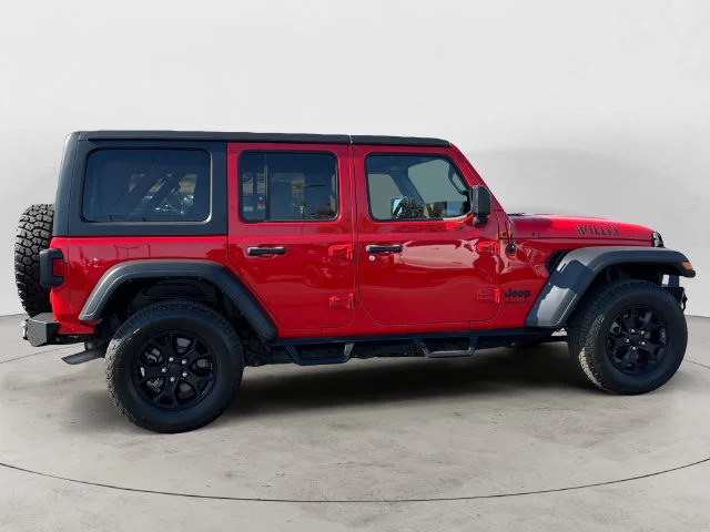 Used 2021 Red Jeep Unlimited Willys image 5