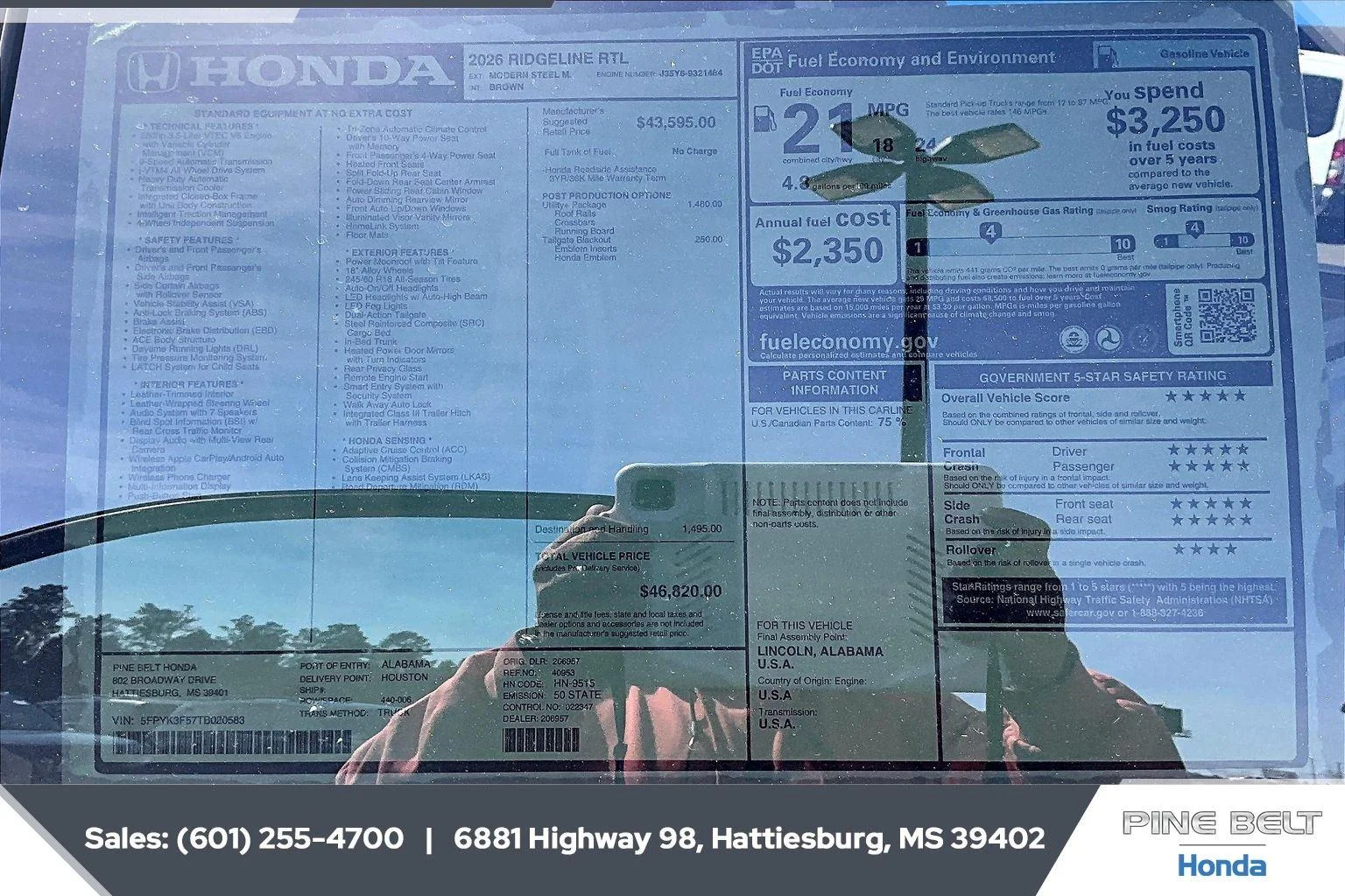 New 2026 Modern Steel Metallic Honda RTL image 12