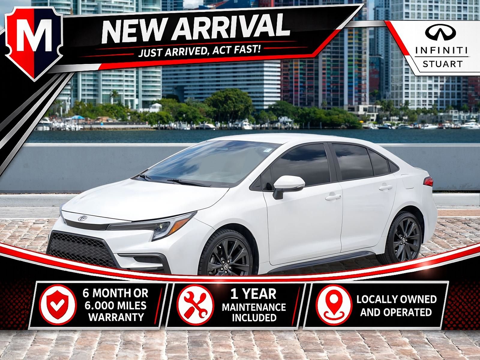 Used 2024 White Toyota SE image 1