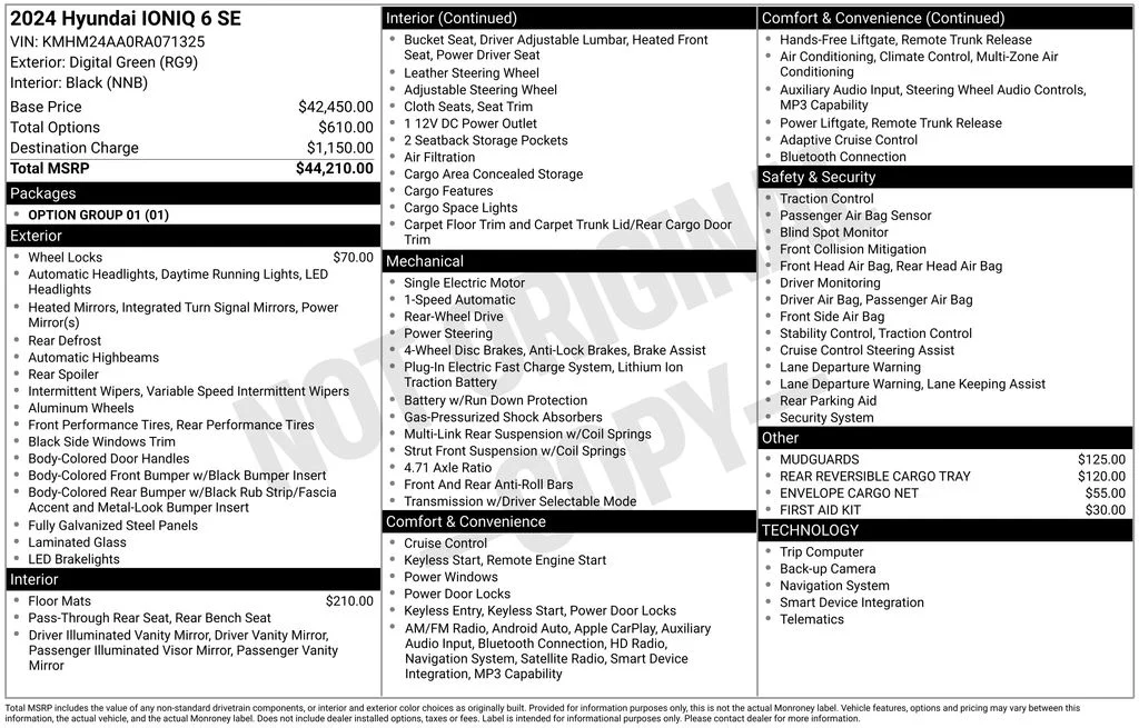 Used 2024 Green Hyundai SE image 17