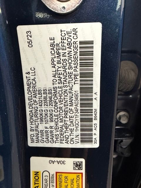 Used 2023 Blue Honda EX image 31