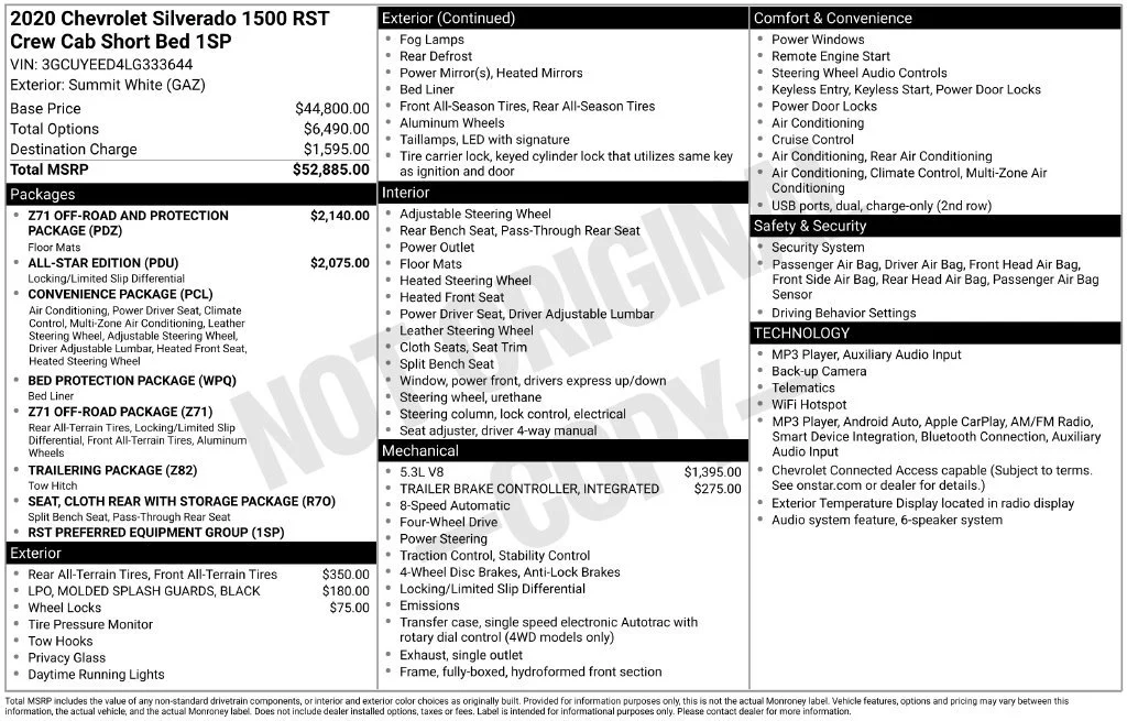 Used 2020 SUMMIT WHITE Chevrolet RST image 40