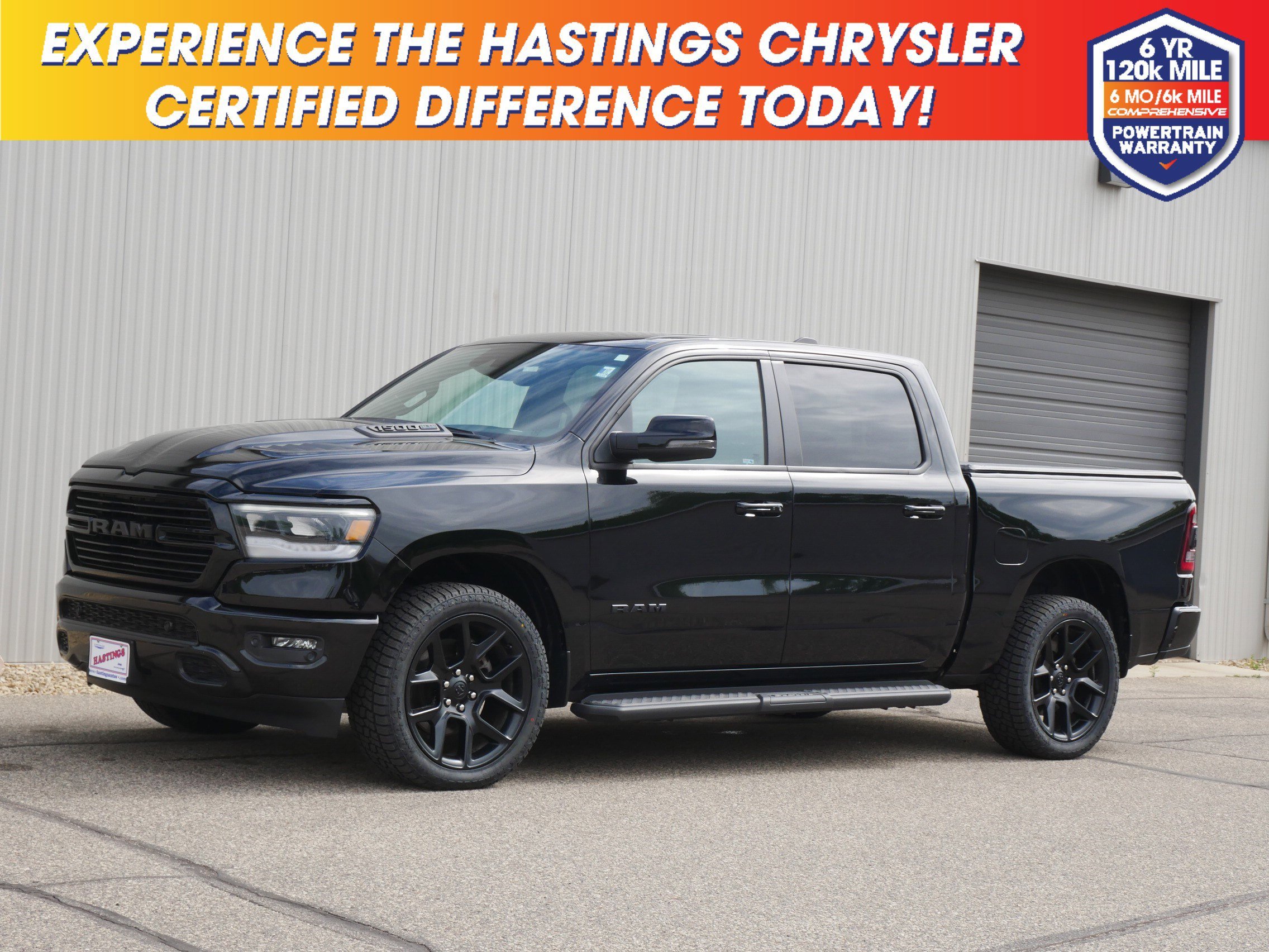 Certified Used 2023 Diamond Black Crystal Pearlcoat Ram Laramie image 1